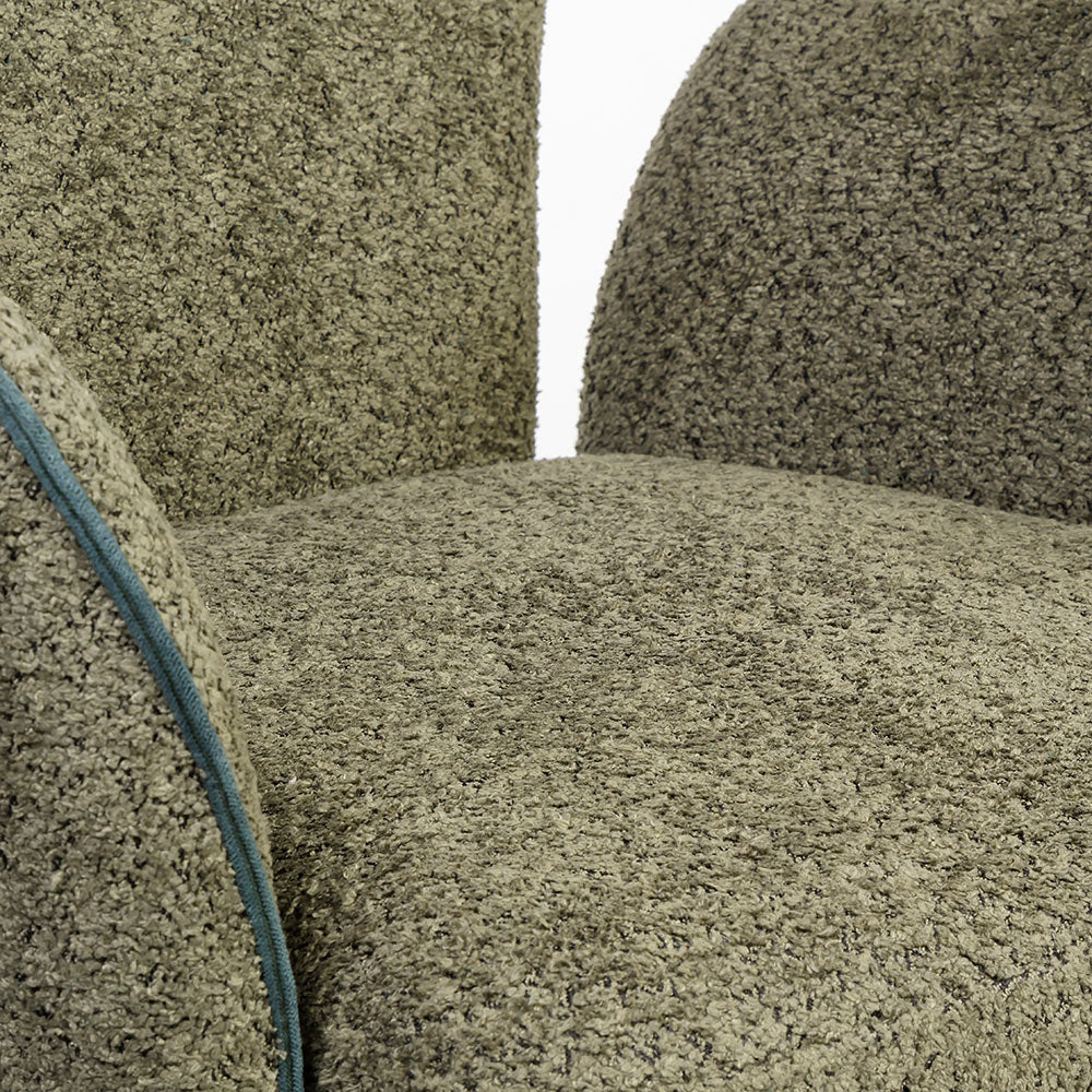 Boucle Aveno Dining Chair with Metal