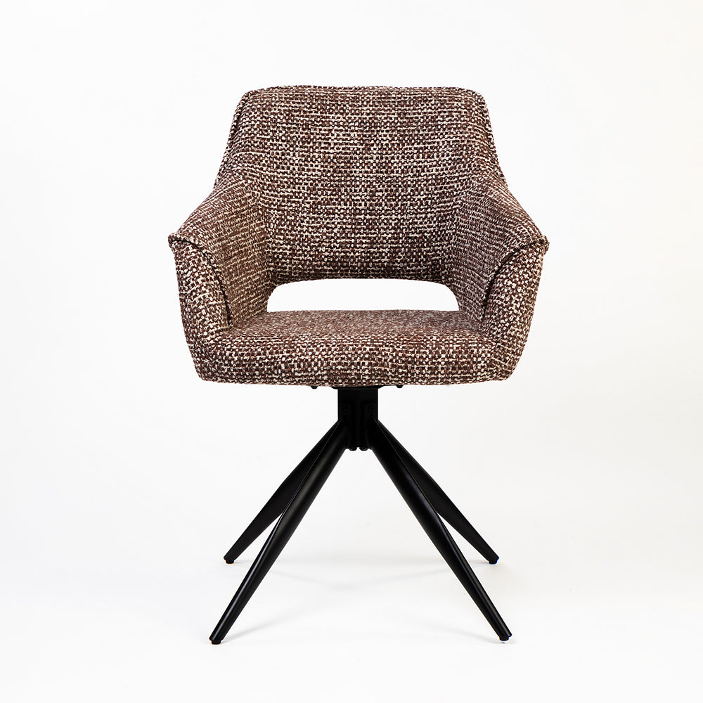 Boucle Wisko Dining Chair with Metal- Swivel