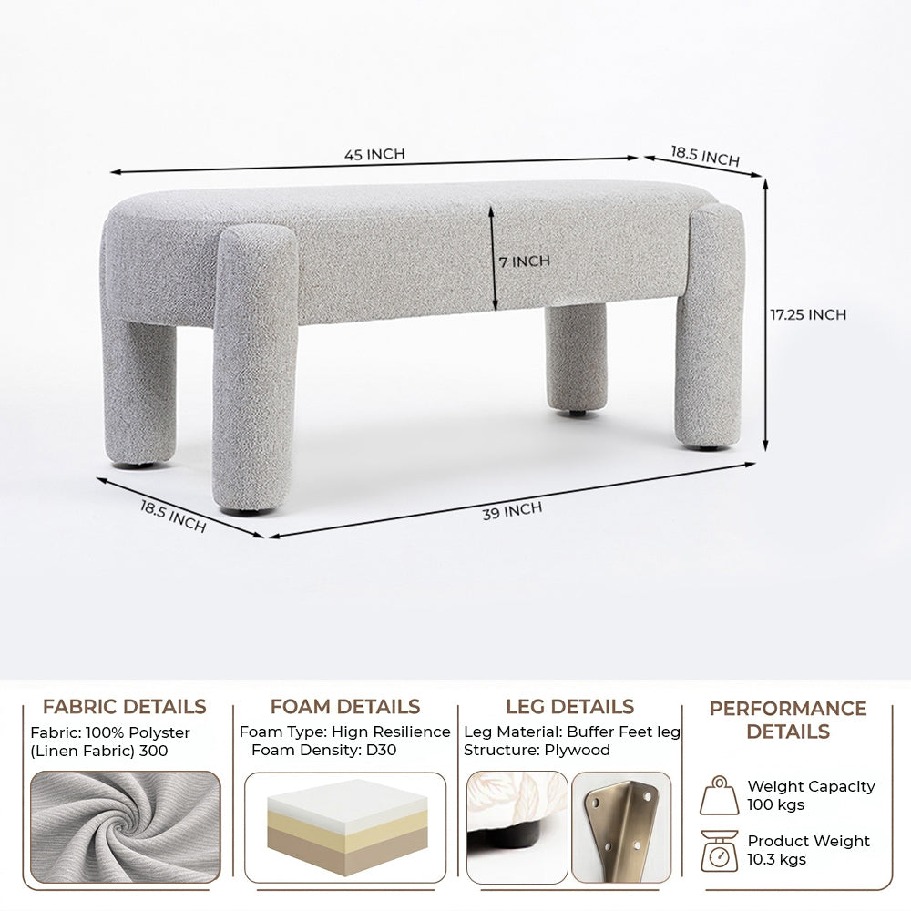 Tacko Linen Bench