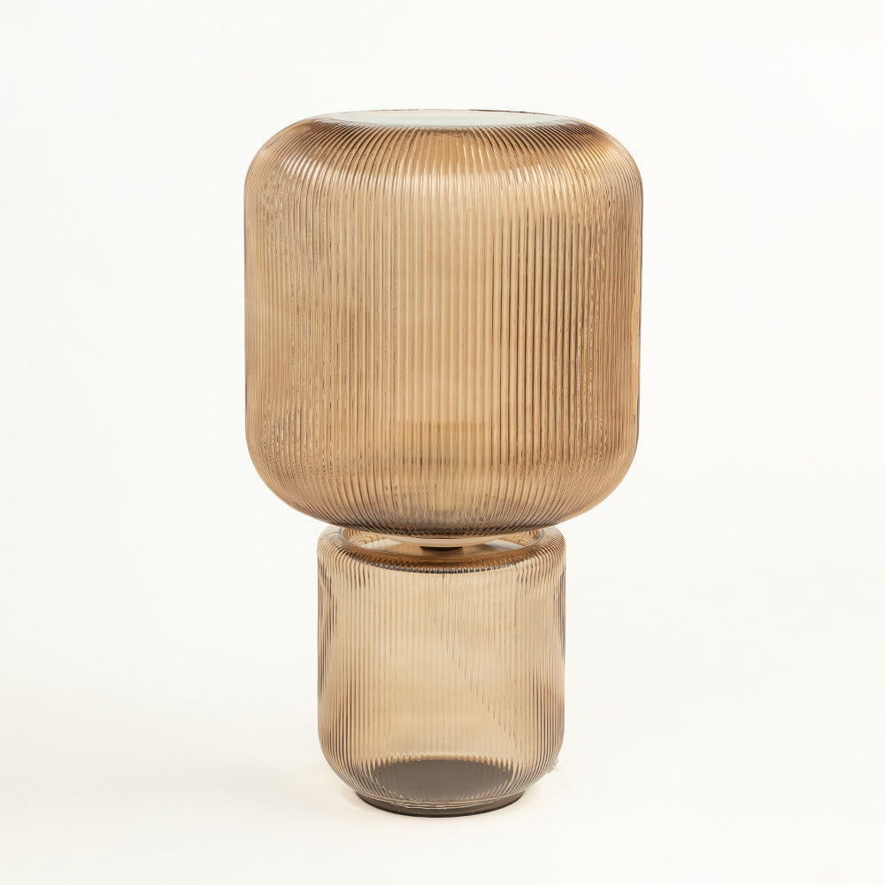 Murdun Glass Table Lamp - Brown