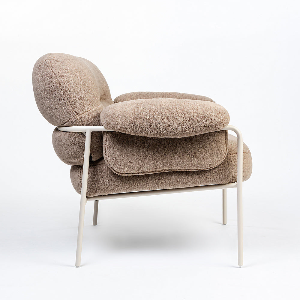 Osbour Boucle Chair with Wood