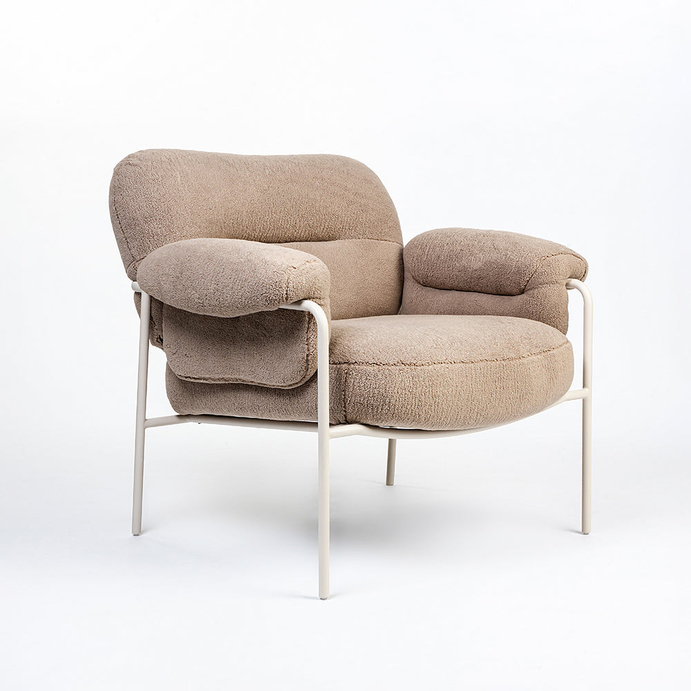 Osbour Boucle Chair with Wood