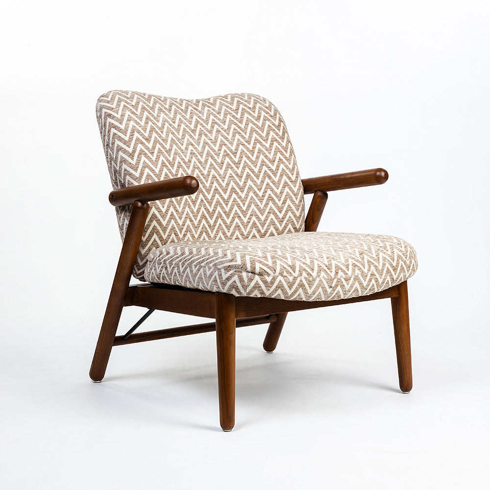 Thundon Cotton Chair with Wood
