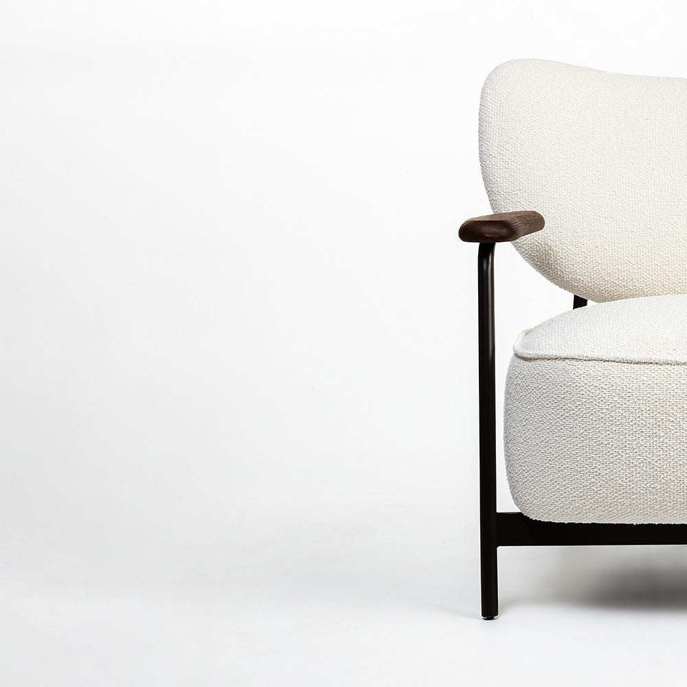 Nesis Boucle Chair with Wood