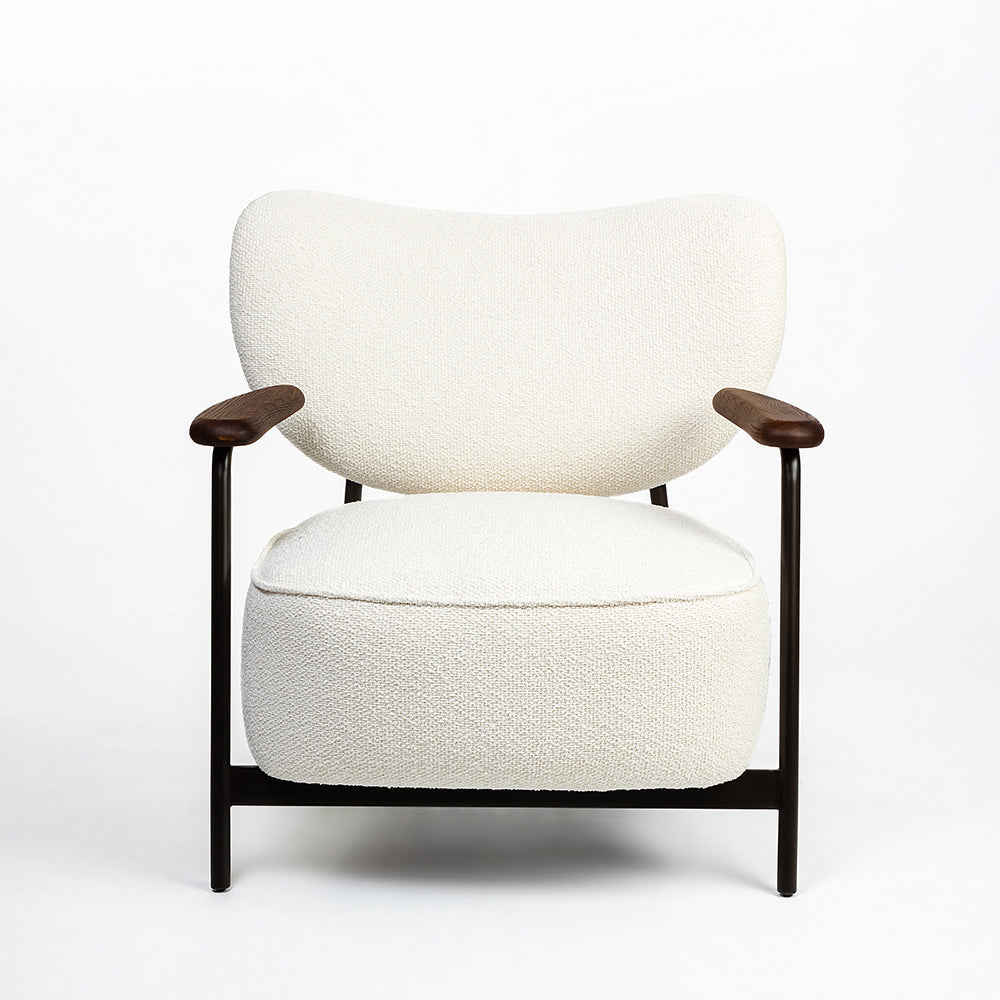 Nesis Boucle Chair with Wood