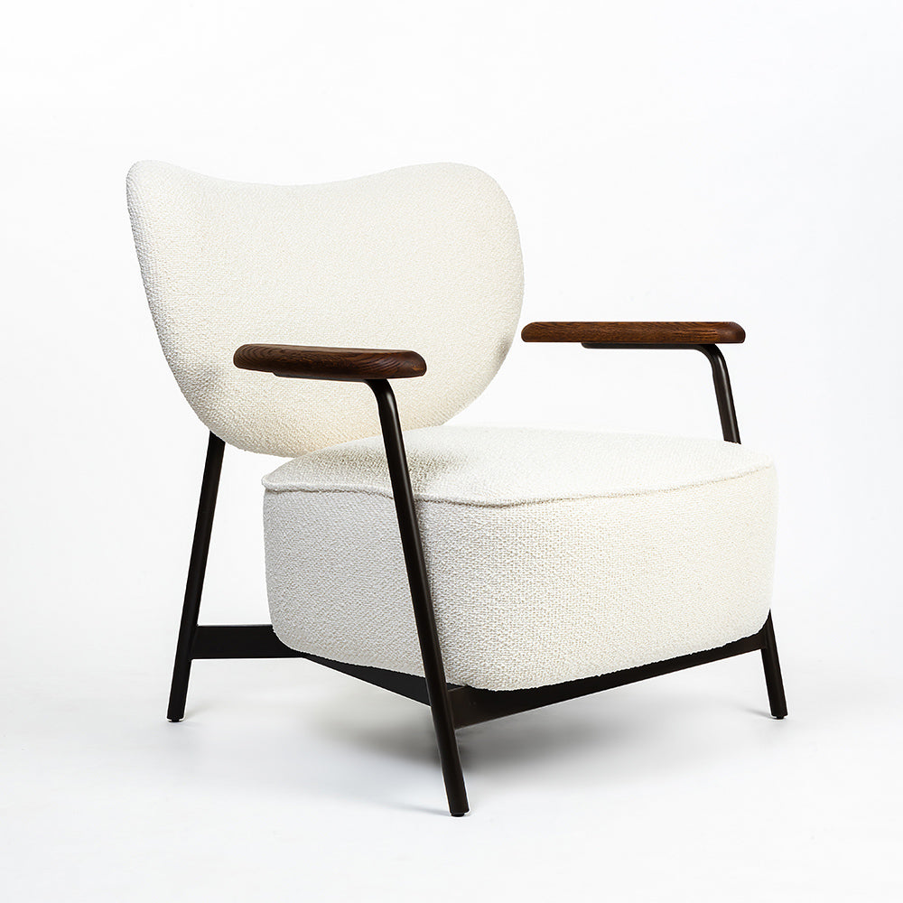 Nesis Boucle Chair with Wood