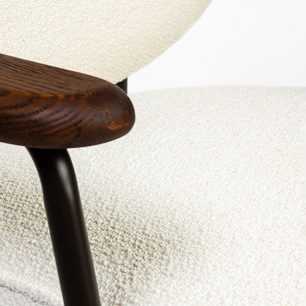 Nesis Boucle Chair with Wood