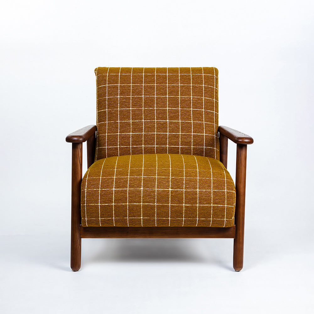 Sanei Boucle Chair with Wood
