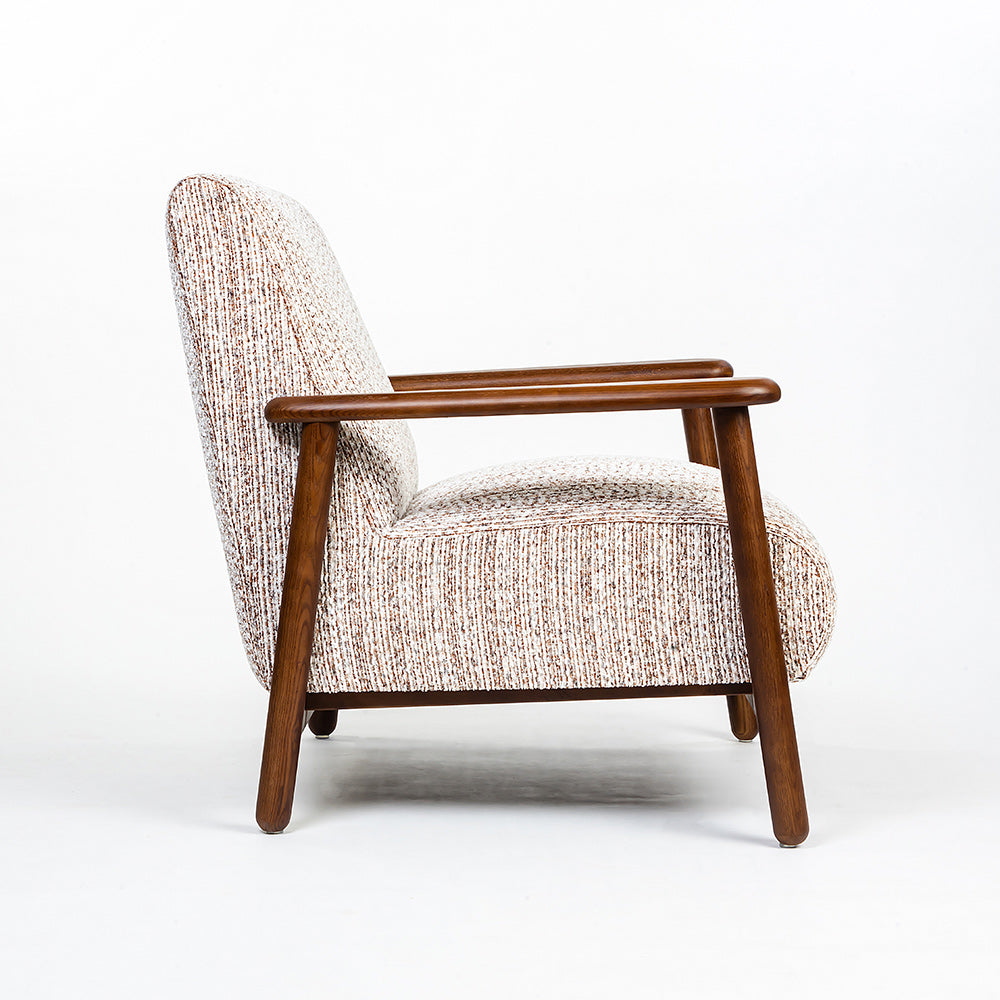 Florie Boucle Chair with Wood