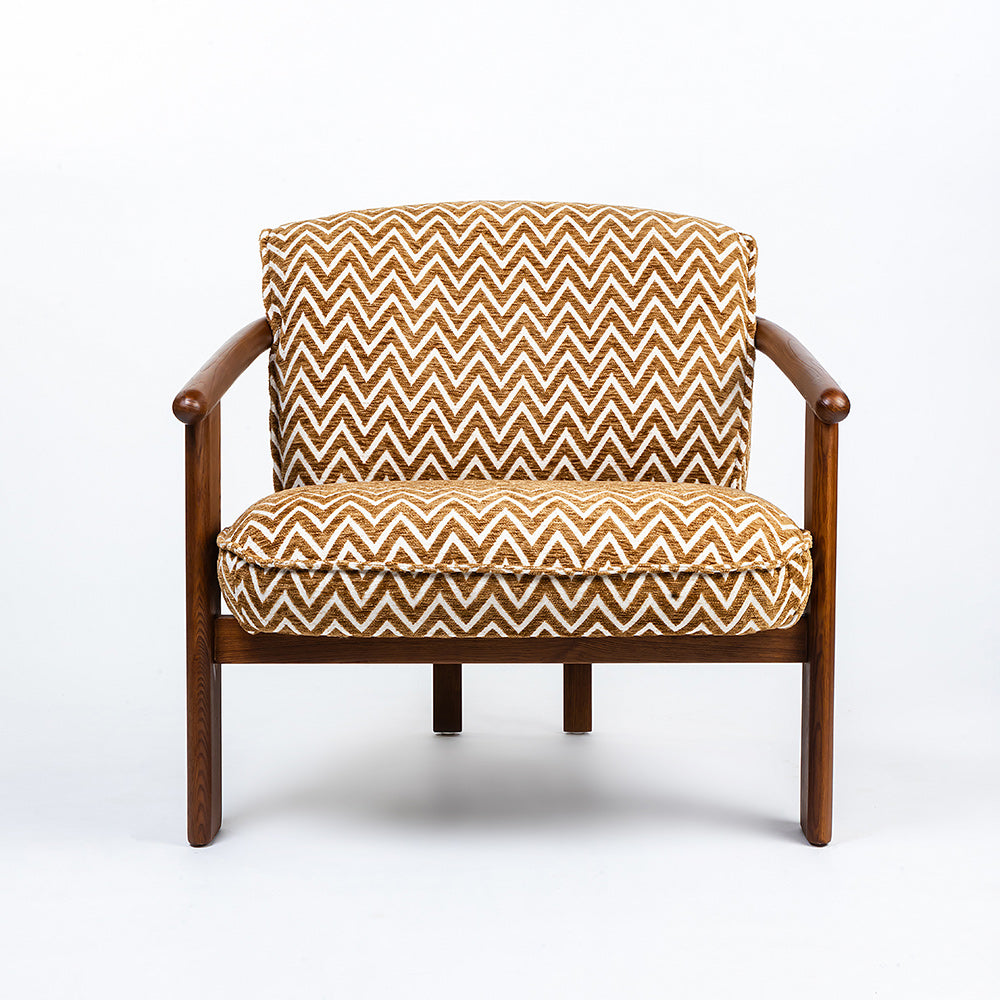 Shyne Boucle Chair with Wood