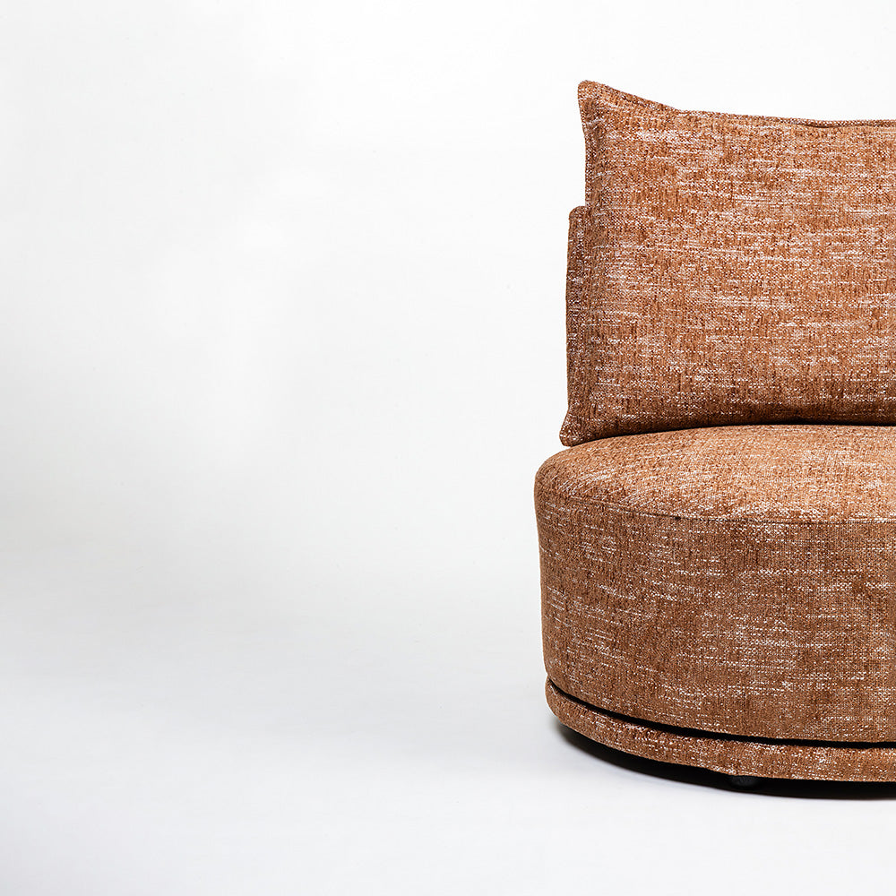 Samy Boucle Chair with Wood
