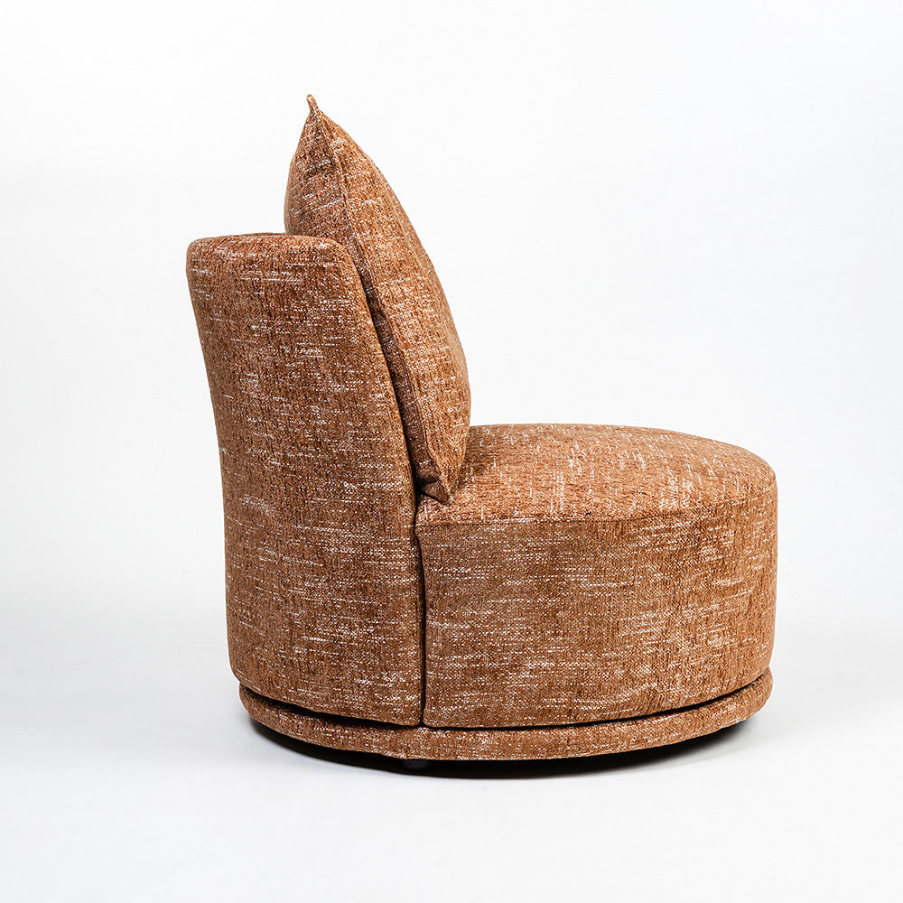 Samy Boucle Chair with Wood