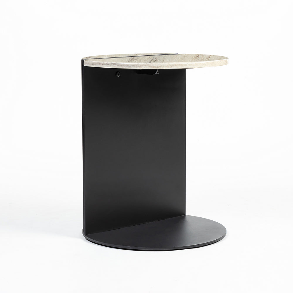 Marble Luther Accent Table with Carbon Steel