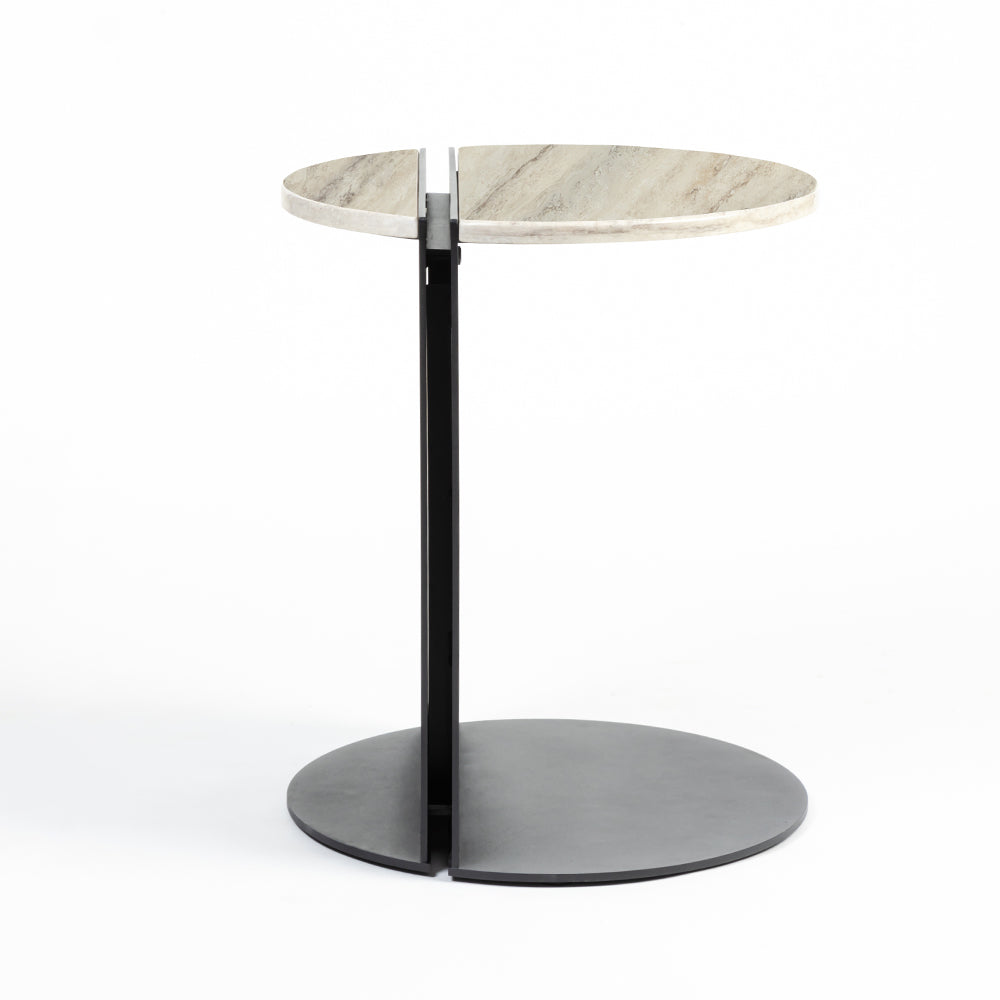 Marble Luther Accent Table with Carbon Steel