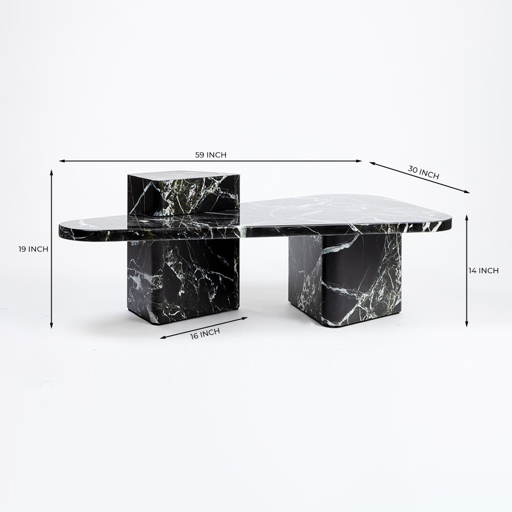 Marble Bronski Coffee Table with Metal Legs