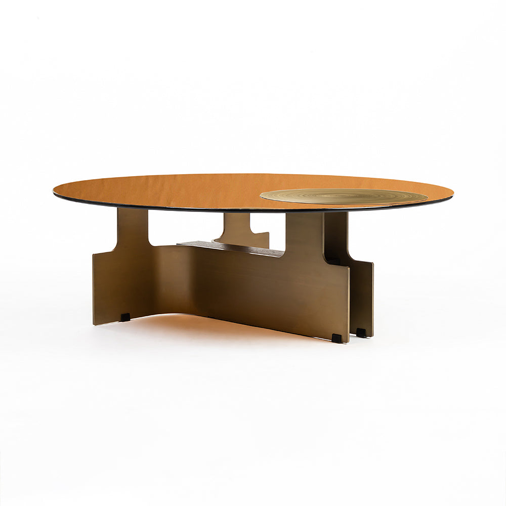 Bonita Glass Coffee Table with Metal Base - Large