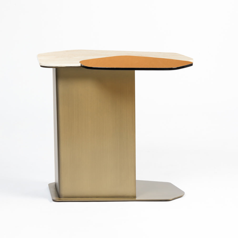 Bonita Glass Coffee Table with Metal Base Set of 2