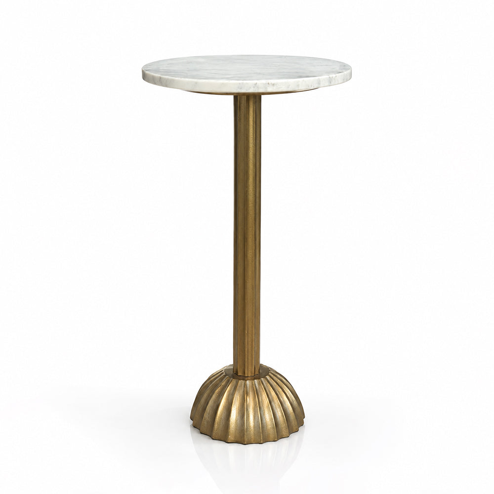 Marble Euro Side Table with Metal