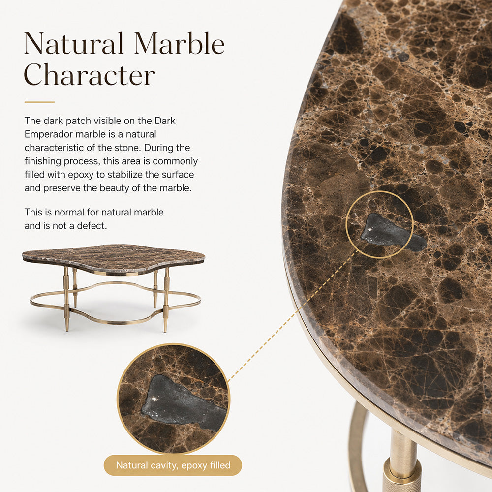 Marble Bebey Coffee Table with Metal