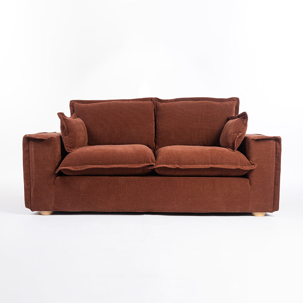 Chenille Fergie 2-Seater Sofa - Berry