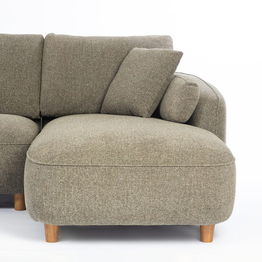 Chenille Cantil 6-Seater Sofa - Forest