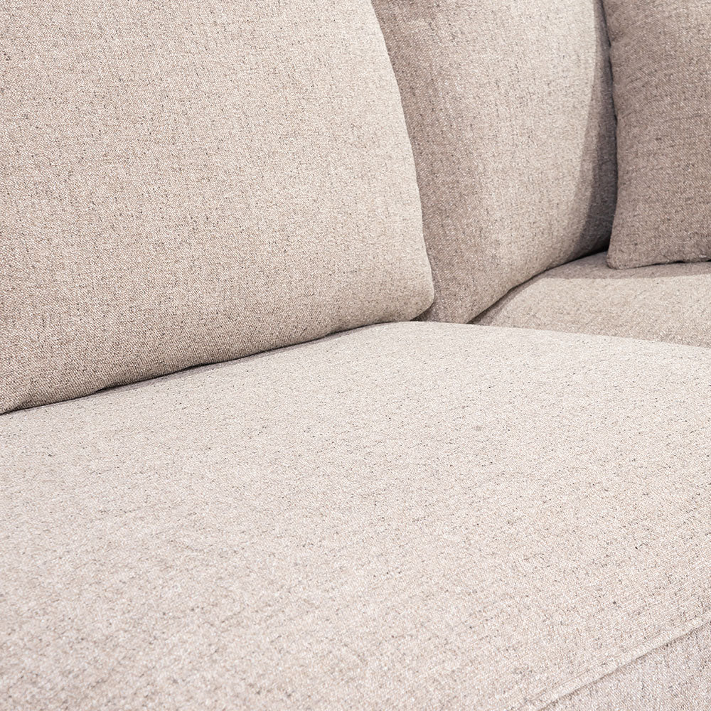 Chenille Cantil 6-Seater Sofa - Stone