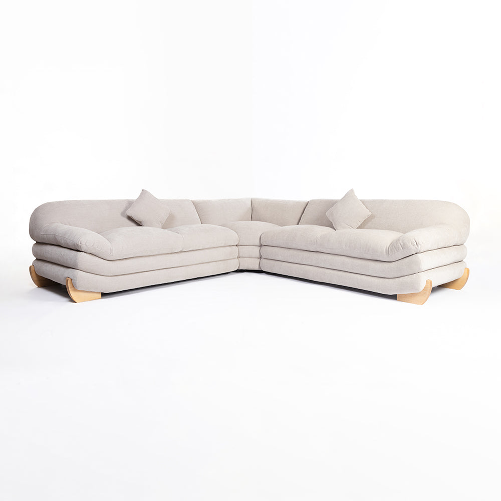 Velvet Gianco 5-Seater Sofa - Sand