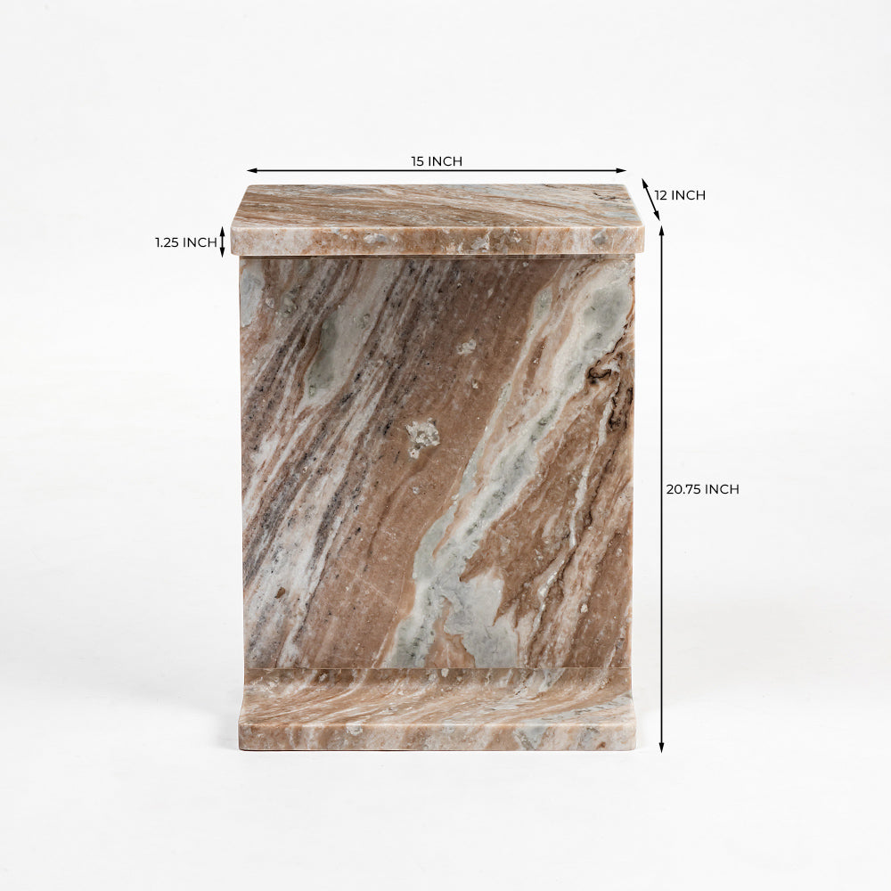 Honey Accent Table - Sawar Marble