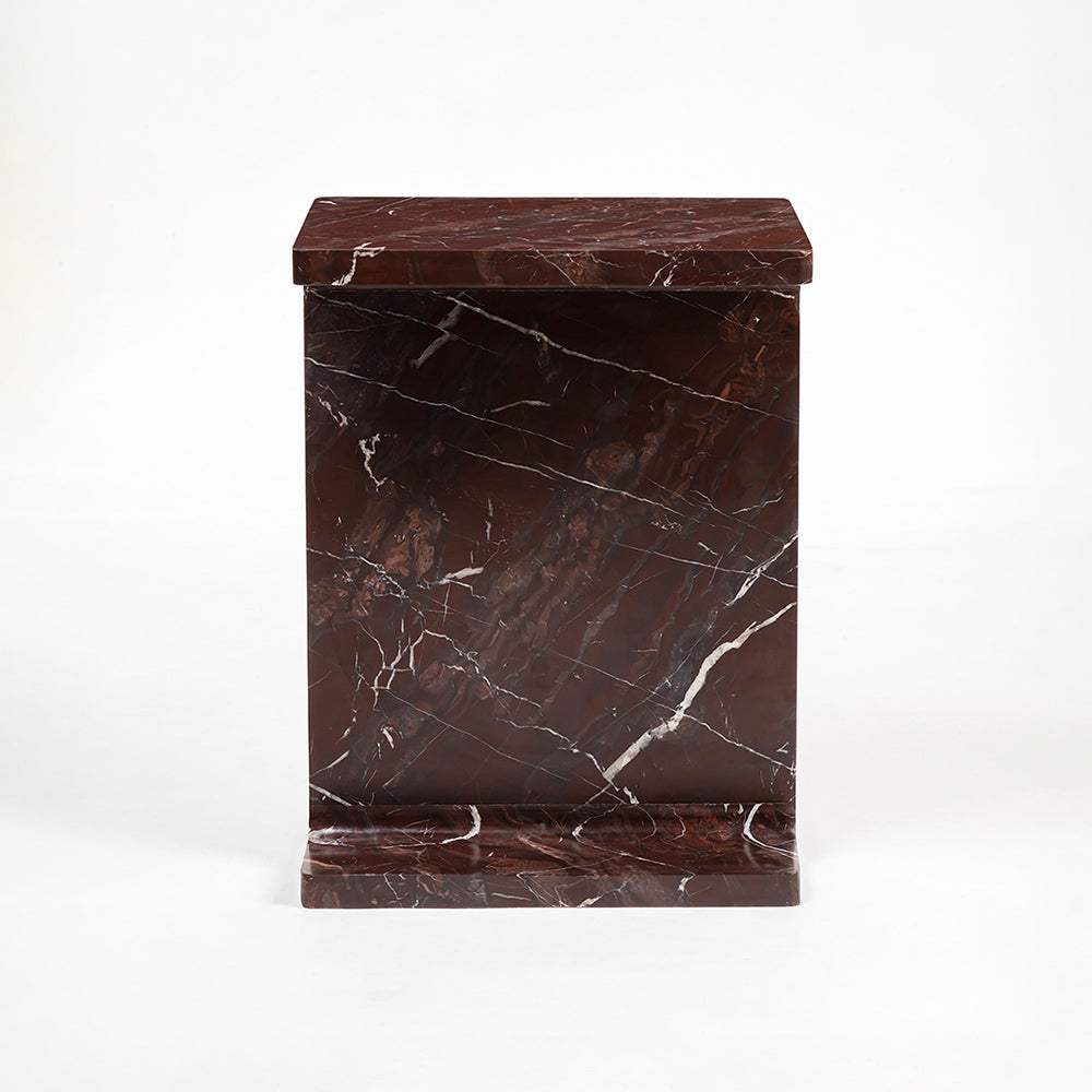 Honey Accent Table - Red Jasper Marble