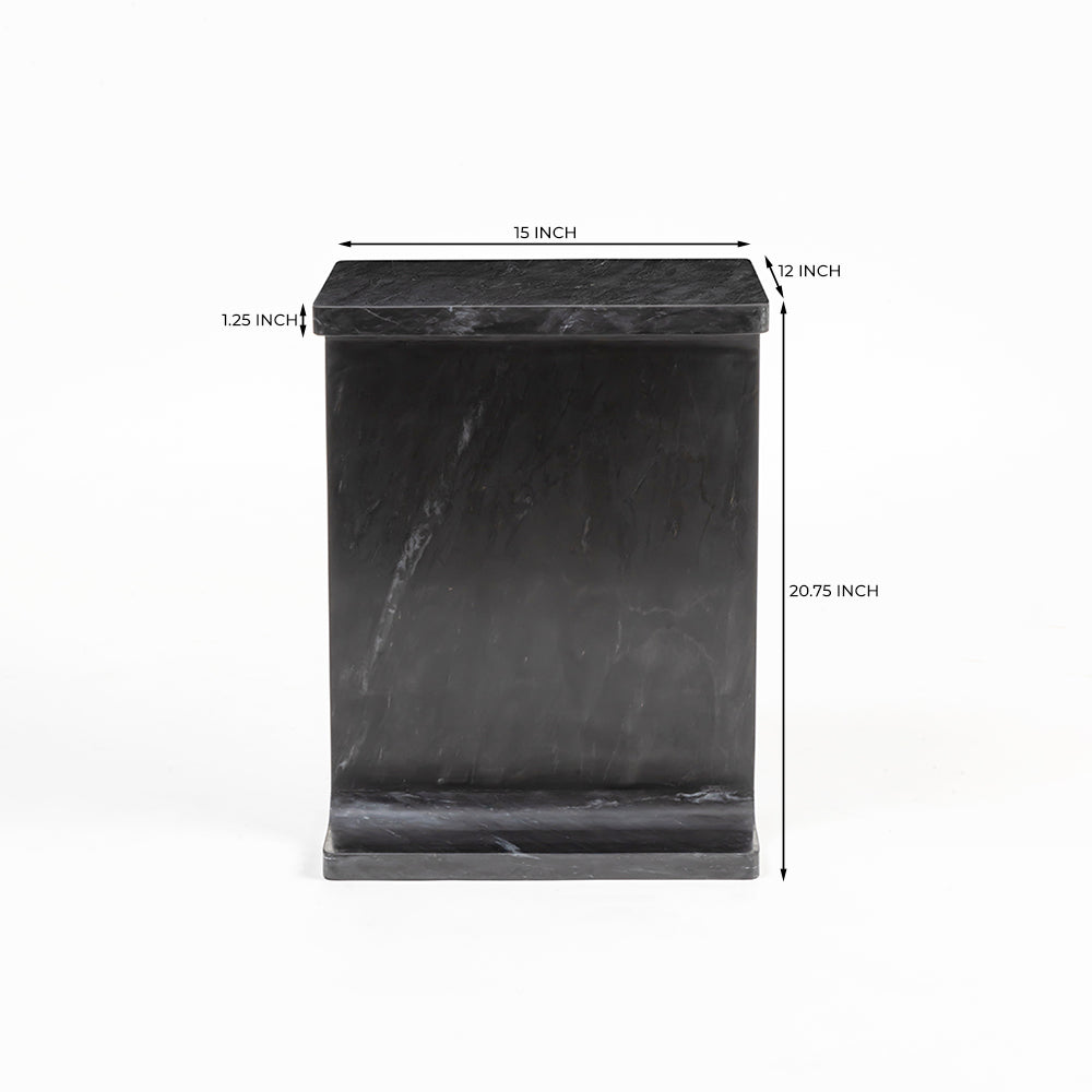 Honey Accent Table - Black Malaachi Marble