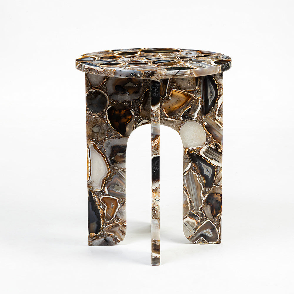 Agate Marble Lews Accent Table