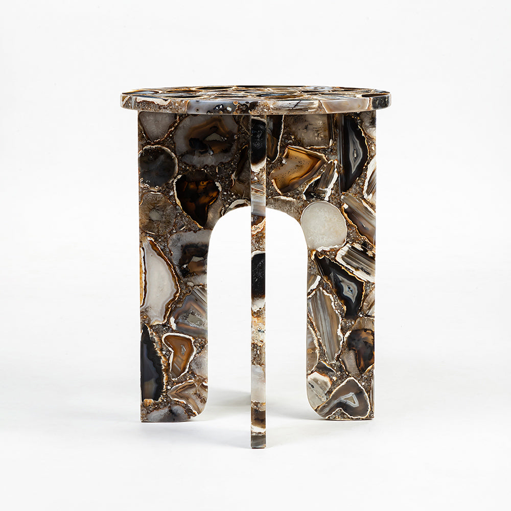 Agate Marble Lews Accent Table