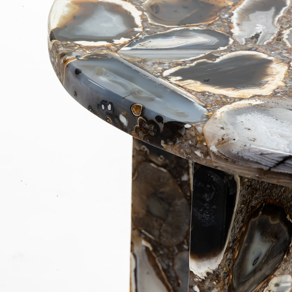 Agate Marble Lews Accent Table