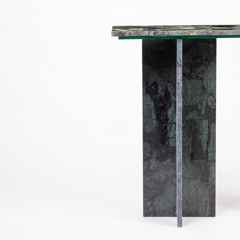 Verona Green Marble Console Table