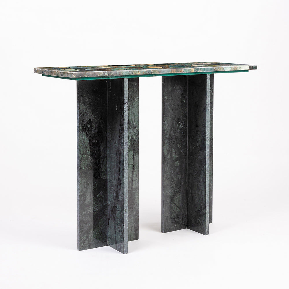 Verona Green Marble Console Table