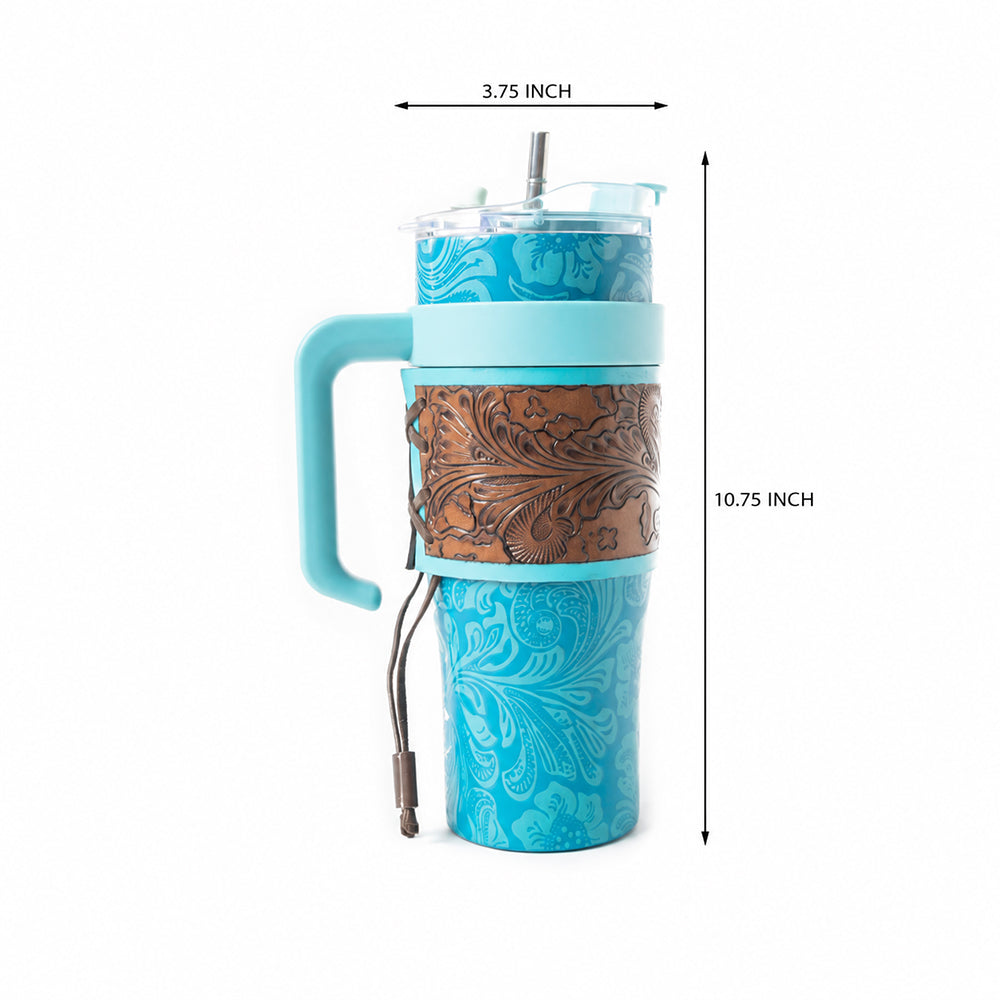 Wide Wyoming Tumbler In Turquoise