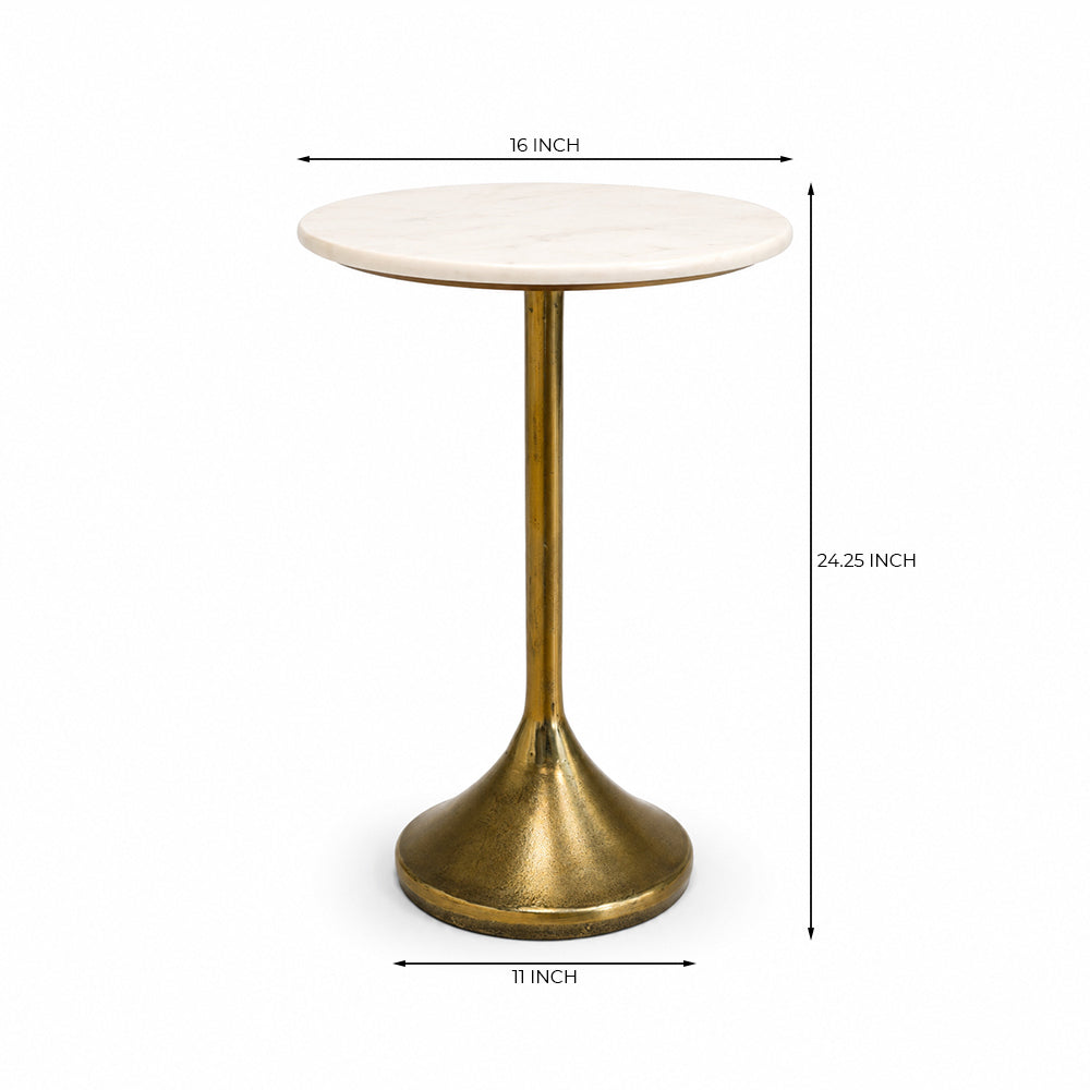 Imani Marble Accent Table with Metal