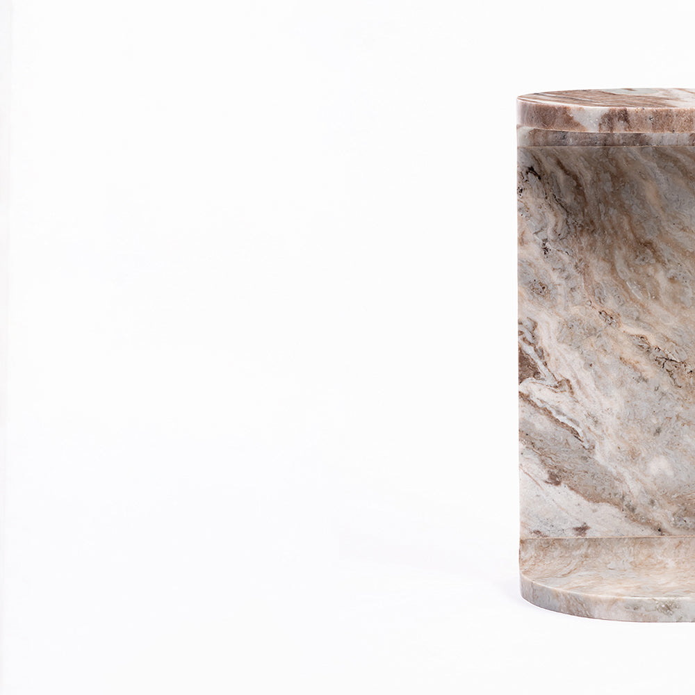 Vager Accent Table - Sawar Marble