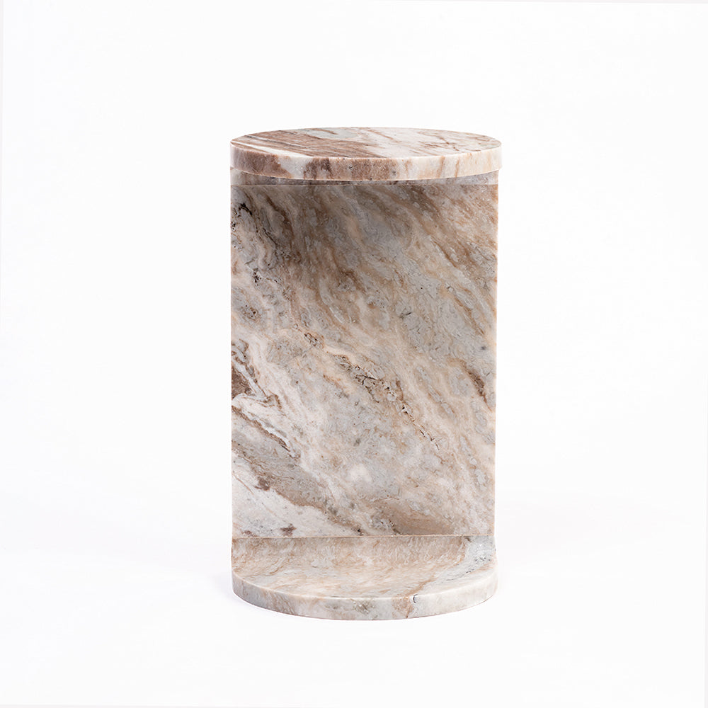 Vager Accent Table - Sawar Marble