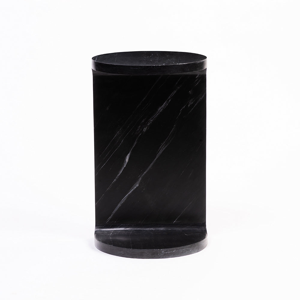 Vager Accent Table - Black Marble