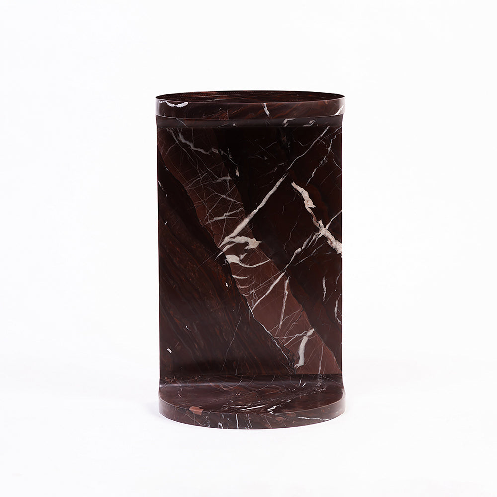 Vager Accent Table - Red Jasper Marble