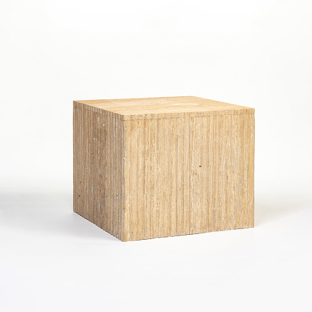 Malo Travertine Marble Square Coffee Table - Large