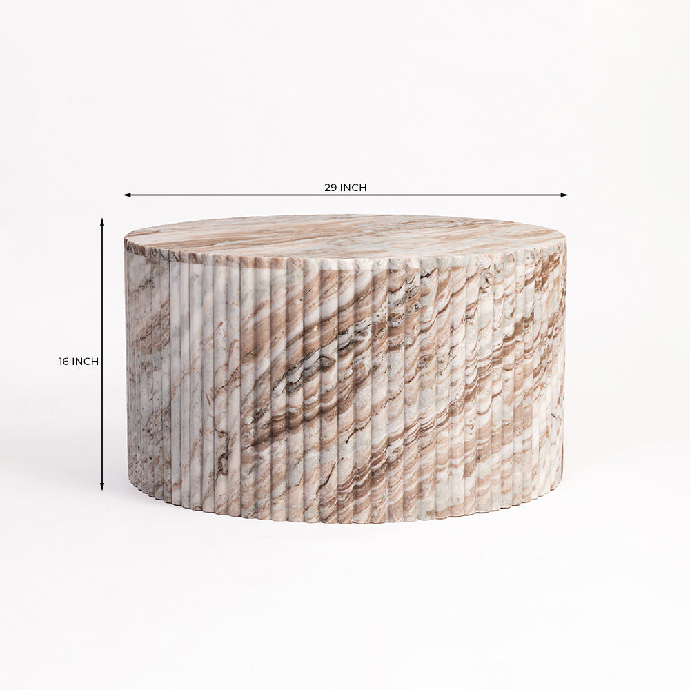 Fruta Marble Round Coffee Table - Large