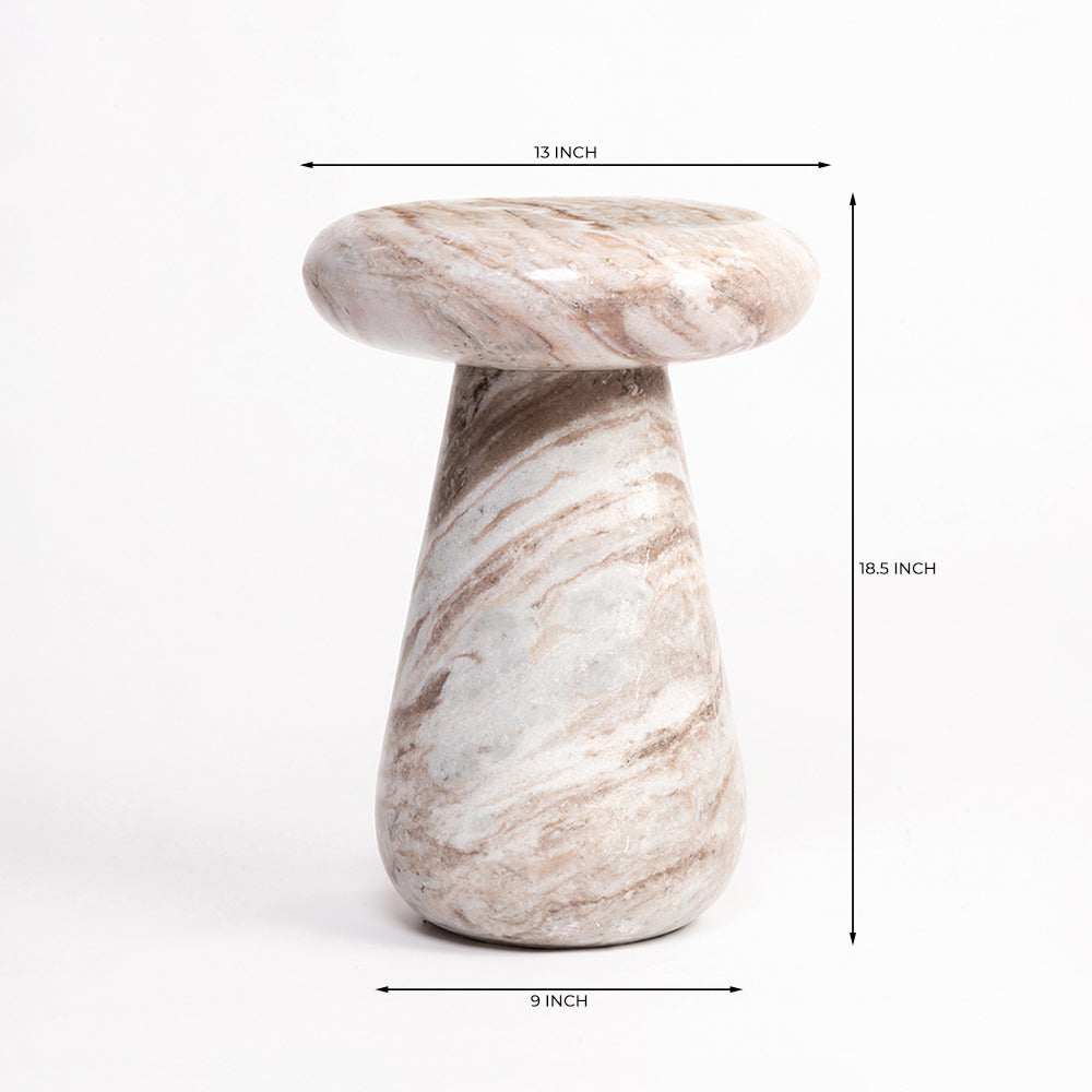 Cupidon Marble Accent Table - Sawar Marble