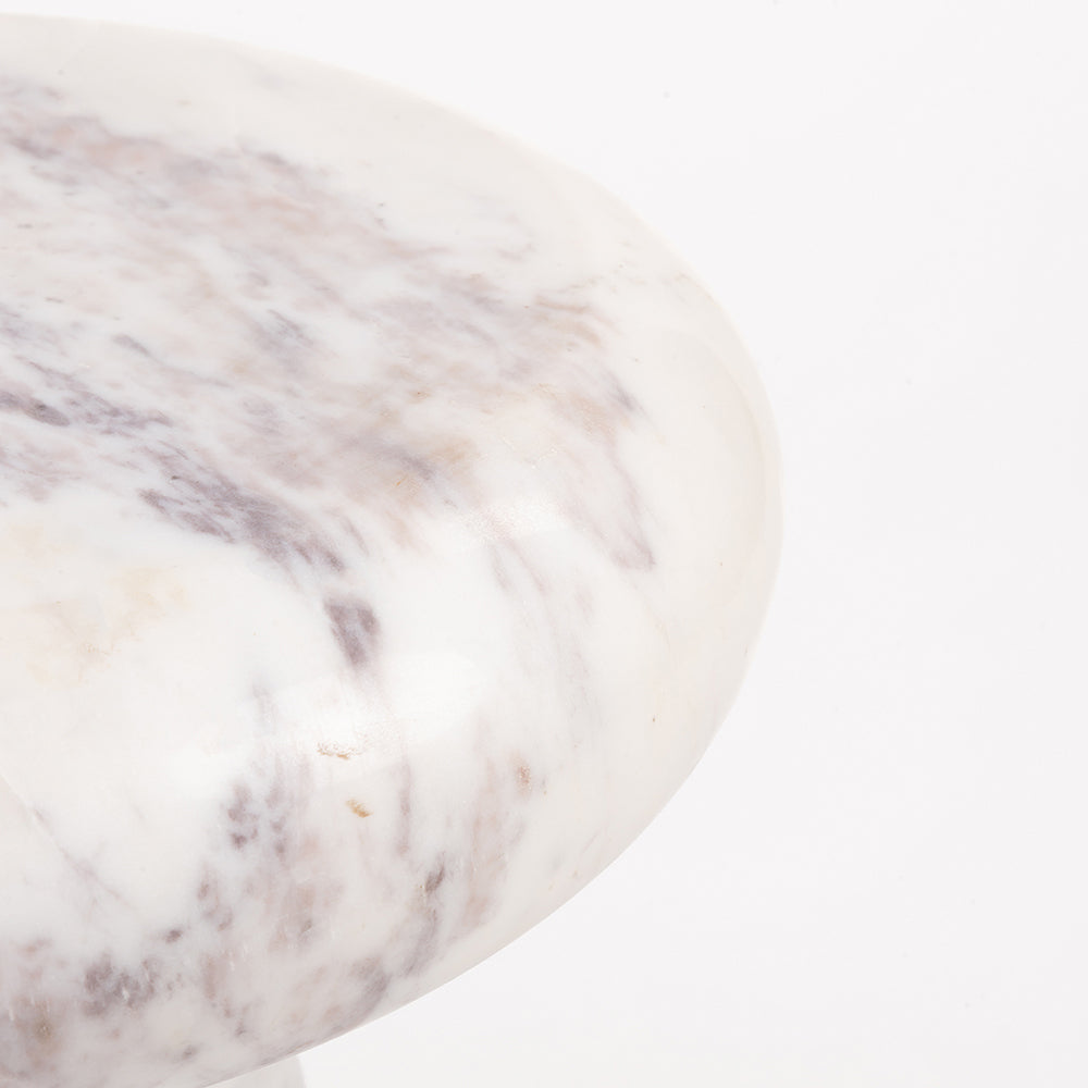 Cupidon Marble Accent Table - White Marble