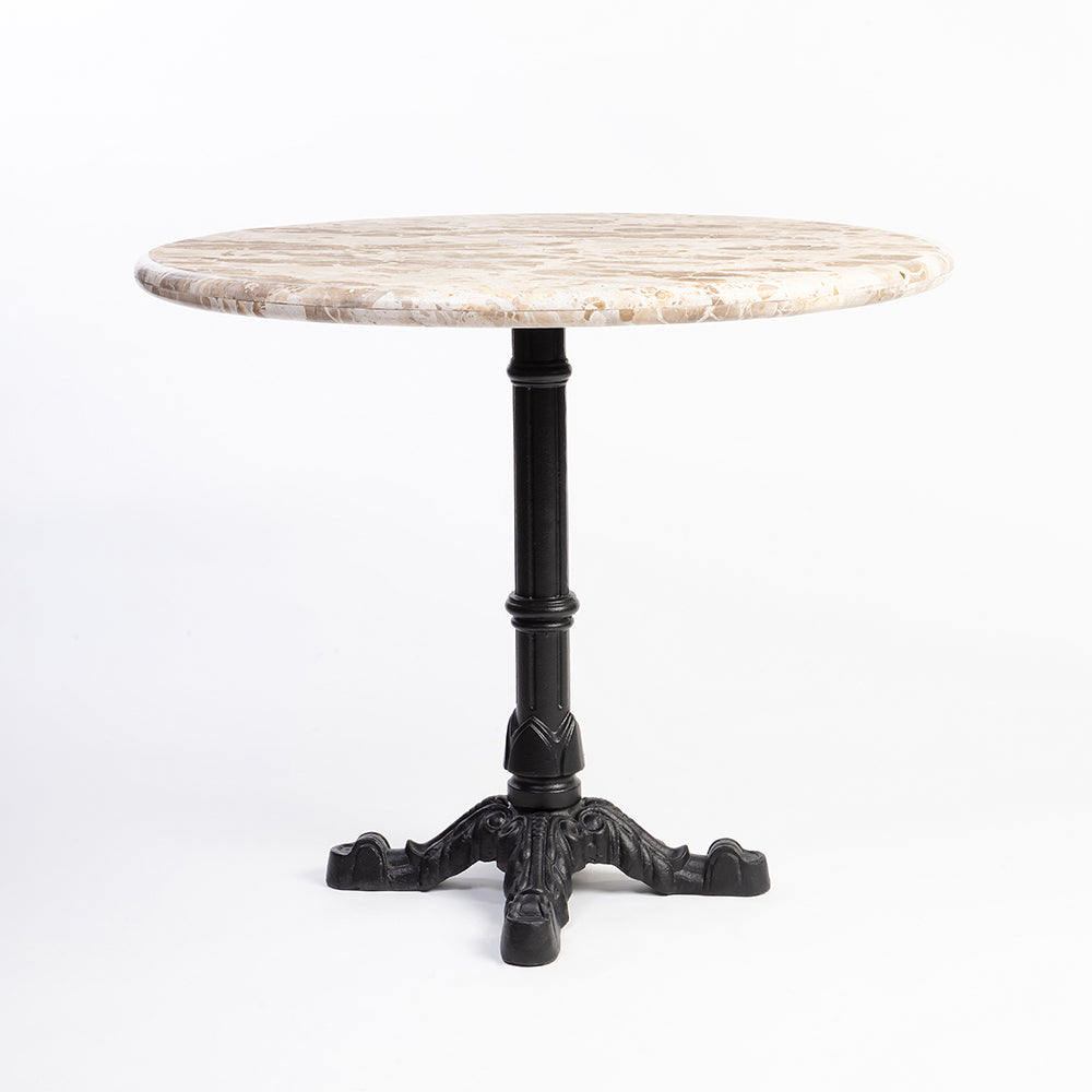 Celest Circular Marble Café Table with Metal