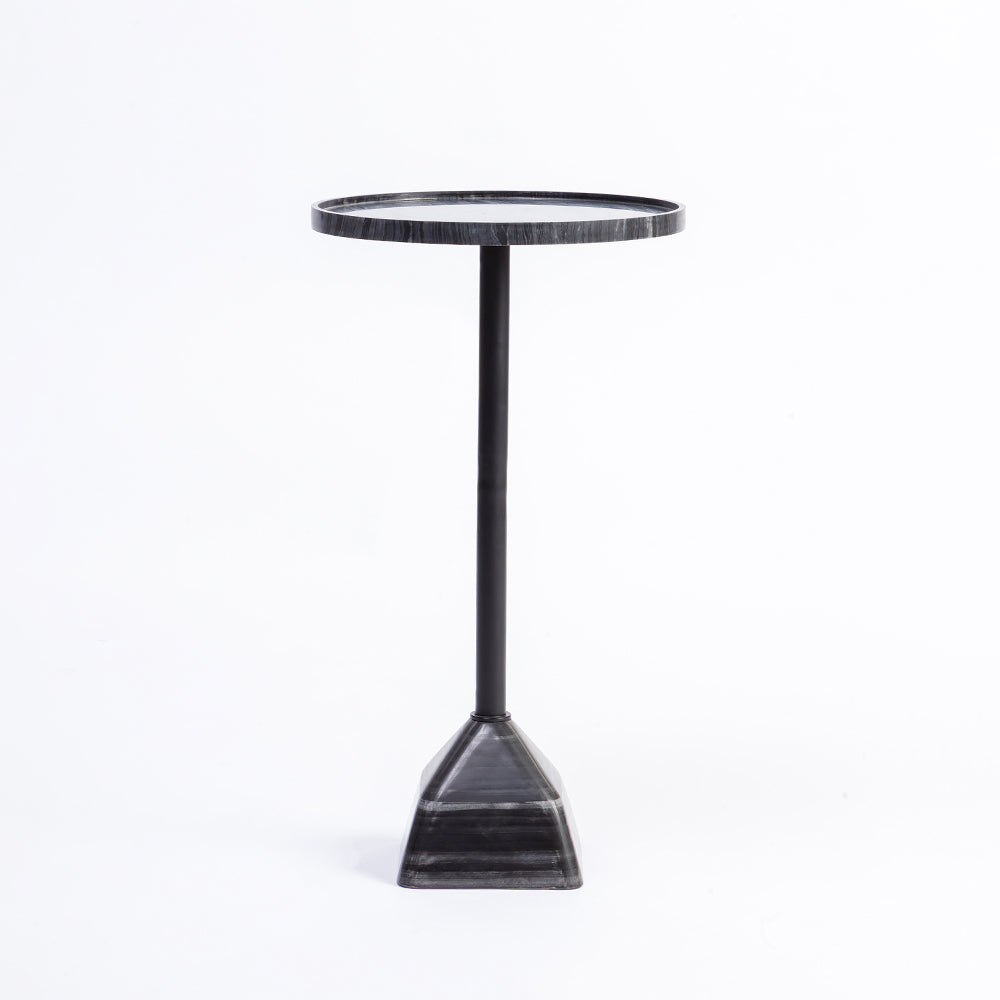 Timo Marble Side Table with Metal - Black