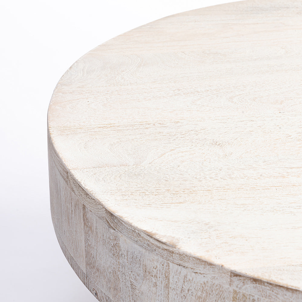 Rex Mango Wood Round Coffee Table - Large