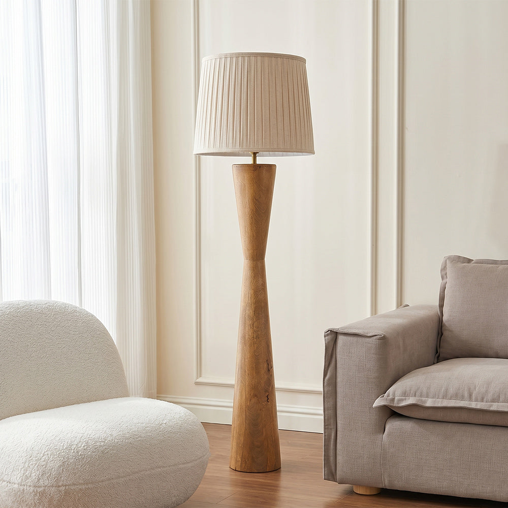 Reed Mango Wood Floor Lamp