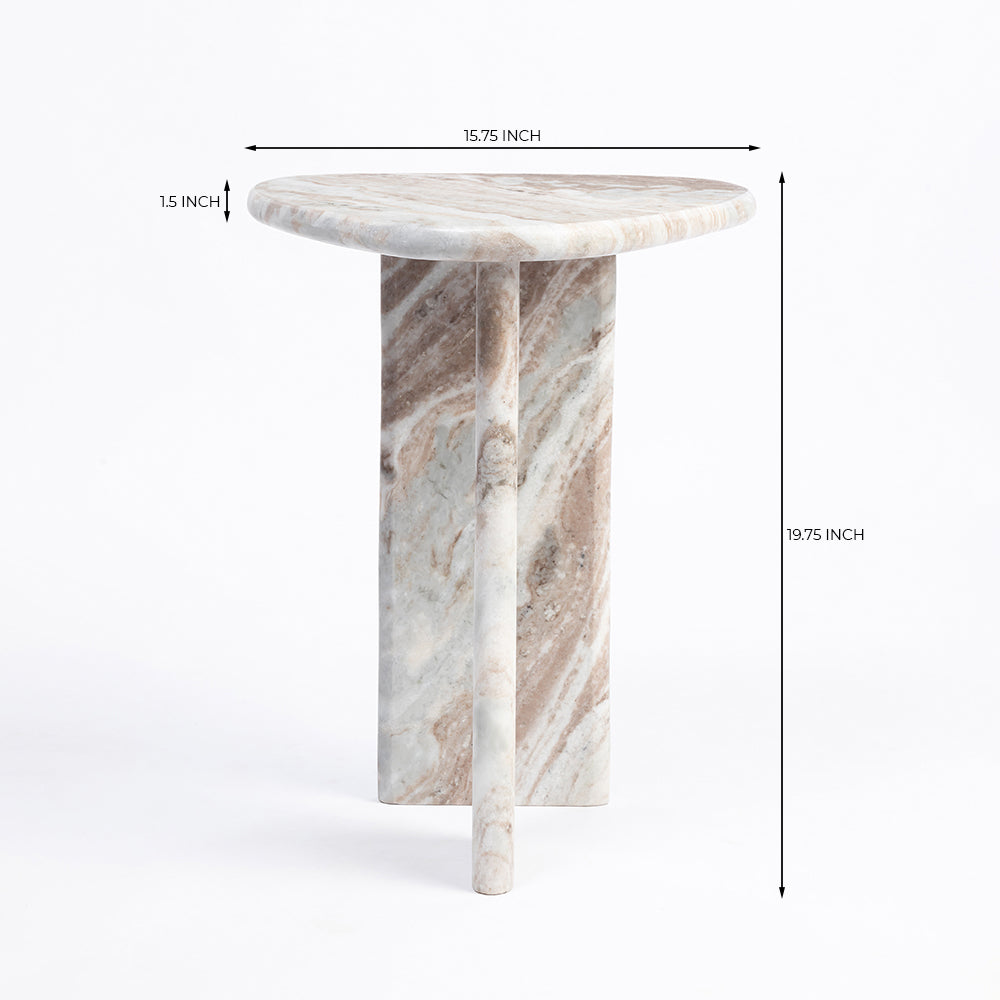 Lyric Sawar Marble Side Table